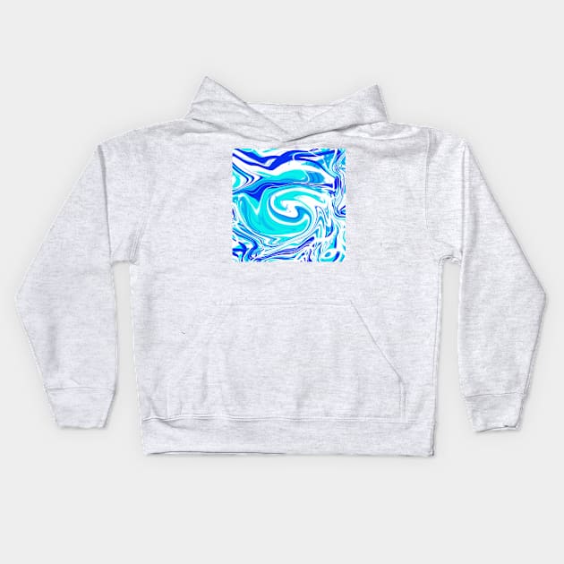 Liquid Marbling Effect Kids Hoodie by satyam012